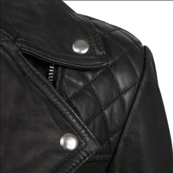 All Saints Black Leather Jacket - Picture 9 of 13